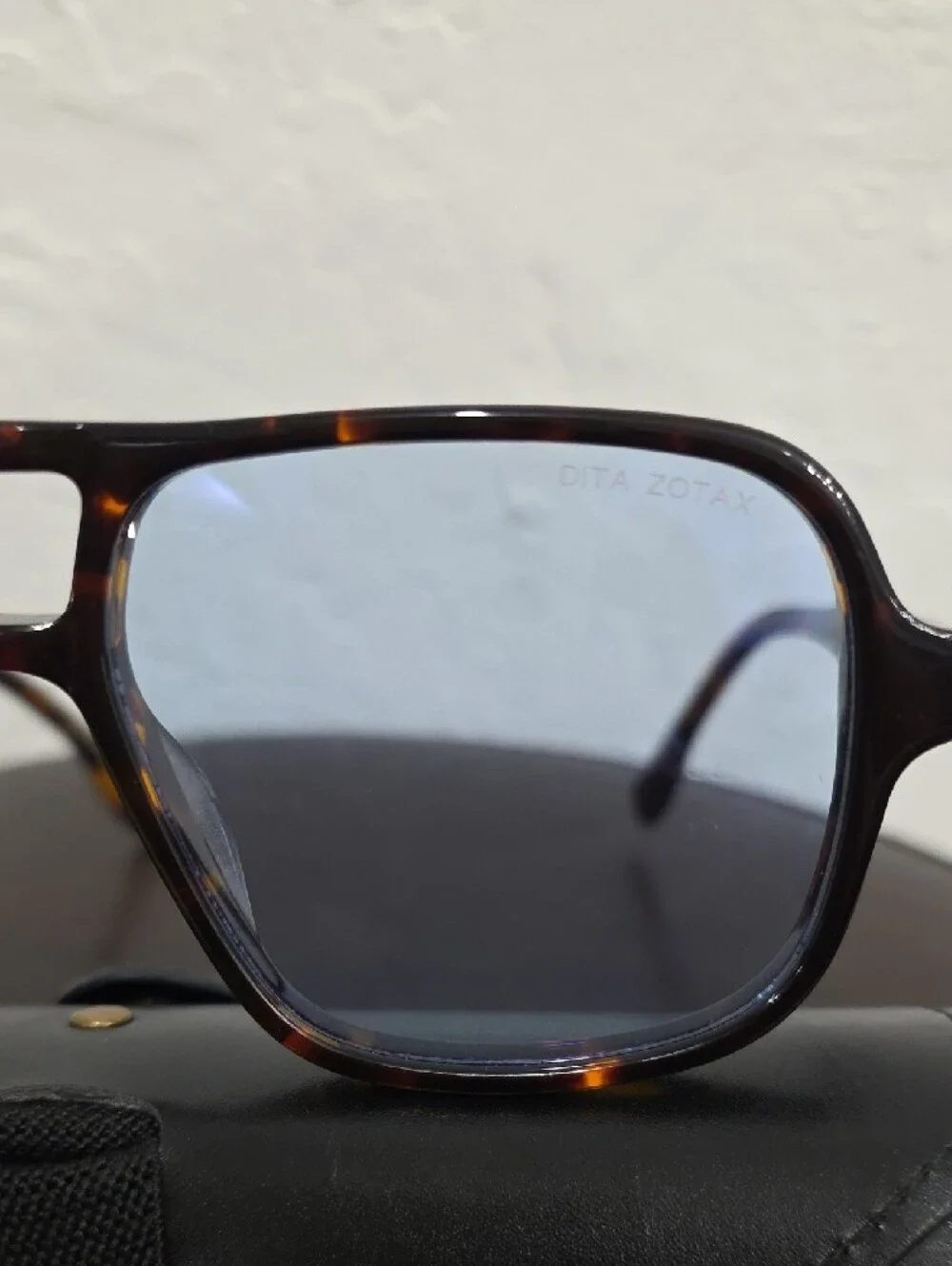 DITA Tortoiseshell Frame Sunglasses with Light Blue Lenses Men Or Women